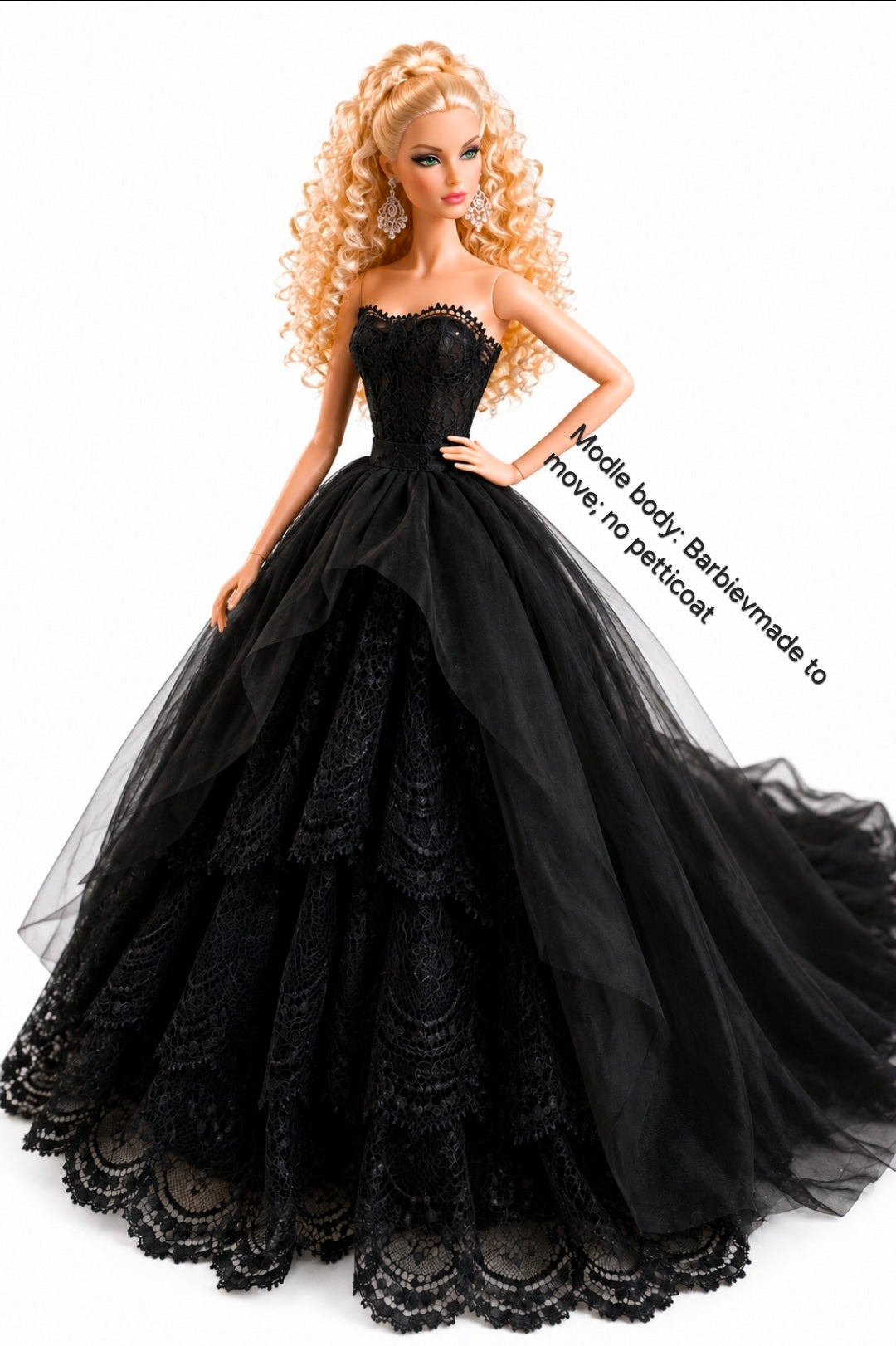 Stunning Red Couture Ball Gown Dress for Fashion Dolls BJDs 11.5" - 12"