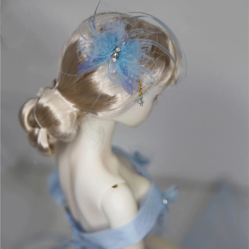 Mesh Sky Blue Wedding Dress