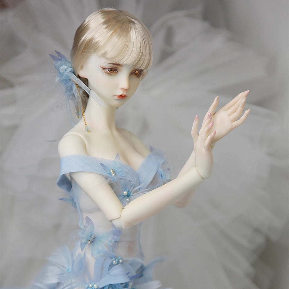 Mesh Sky Blue Wedding Dress