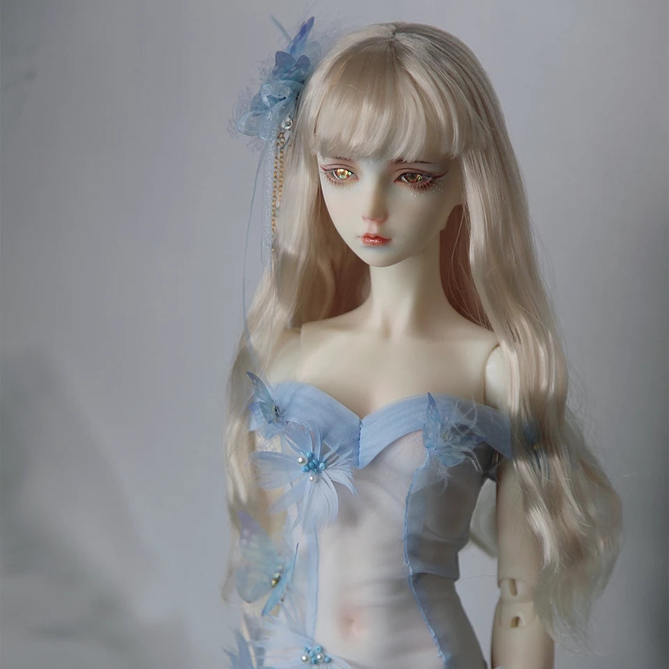 Mesh Sky Blue Wedding Dress