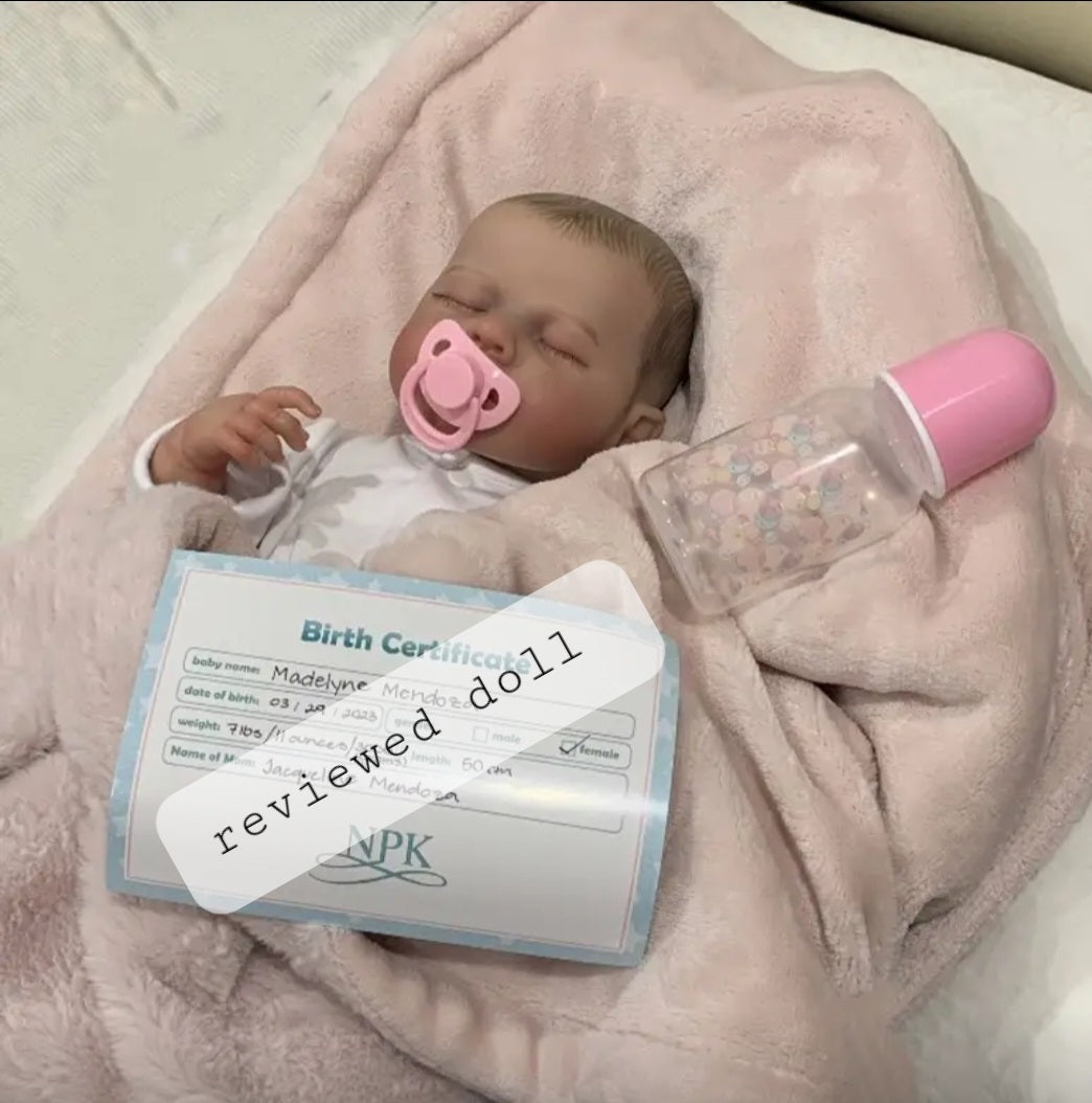 Baby Reborn As Shown w/birth certificate, 19inch/49cm