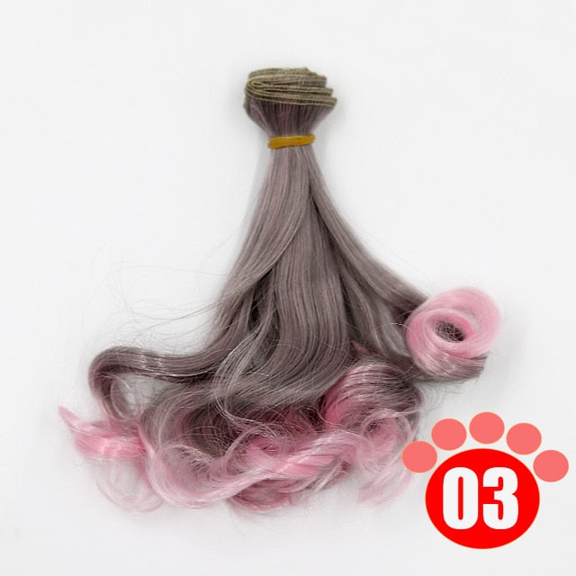 BJD Doll Wig DIY 15*100CM 25*100CM doll hair for 1/3 1/4 1/6 1/12 Gradient Color ()Free Shipping)