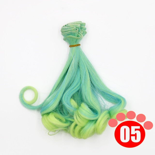 BJD Doll Wig DIY 15*100CM 25*100CM doll hair for 1/3 1/4 1/6 1/12 Gradient Color ()Free Shipping)