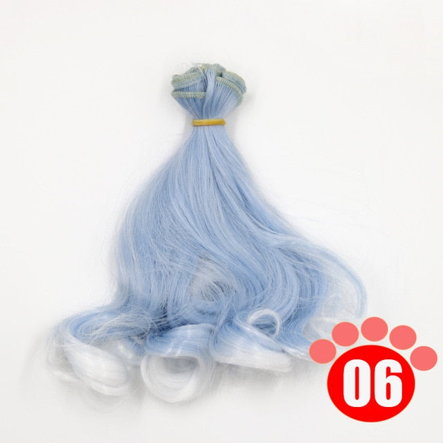 BJD Doll Wig DIY 15*100CM 25*100CM doll hair for 1/3 1/4 1/6 1/12 Gradient Color ()Free Shipping)