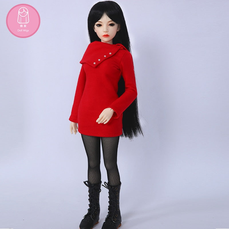 BJD Doll Wig 7-8 inch for 1/4 BJD Long Hirstyle