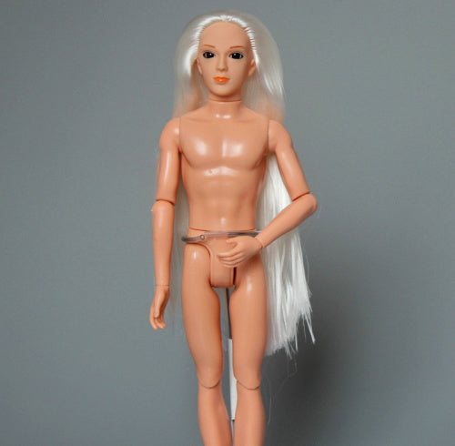 3D Eyes Boy Doll / with 14 joint moveable / Long Hair Nude Naked Doll boyfriend for Barbie Boy Bridegroom OB Ken Doll Gift Toy