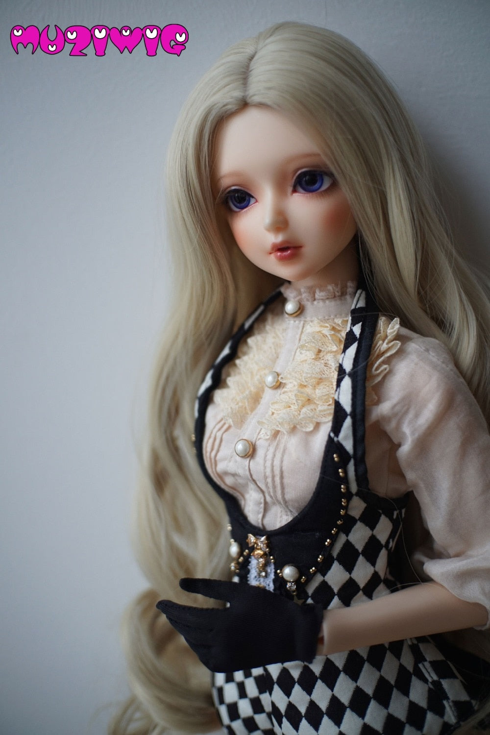 BJD Doll Wig Light Blonde Long Loose Wavy for 1/3 1/4 1/6 BJD (Free Shipping)