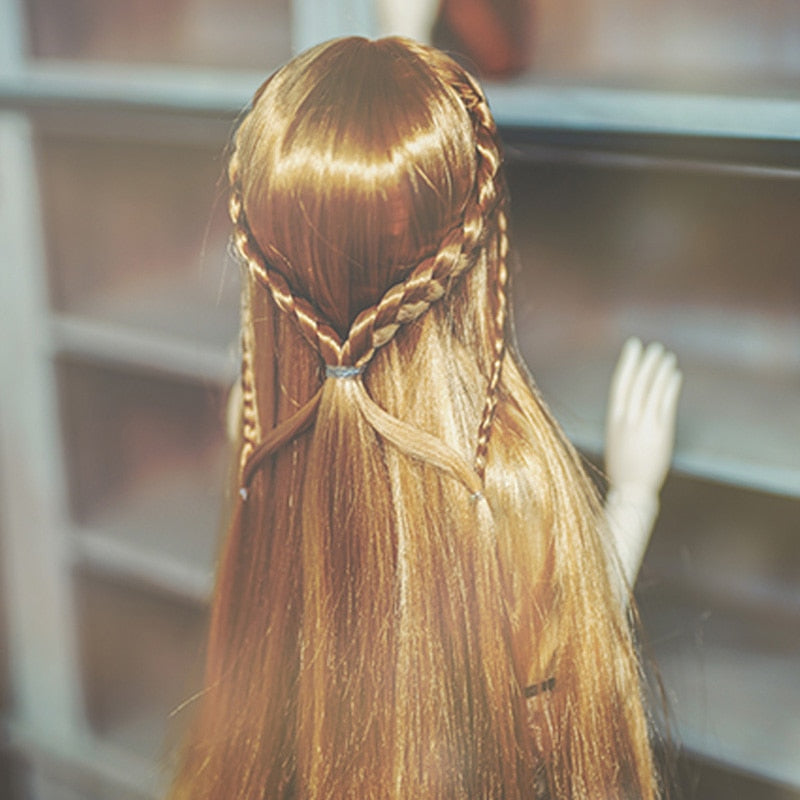 BJD Doll Wig for 1/3 1/4 1/6 Mohair Fashion Wire With Braid