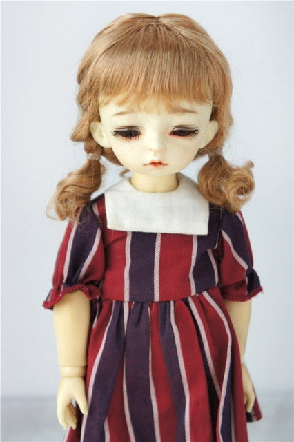 BJD Doll Wig, Synthetic mohair doll wig for 1/12 1/8 1/6 doll Size 4-5inch 5-6inch 6-7inch