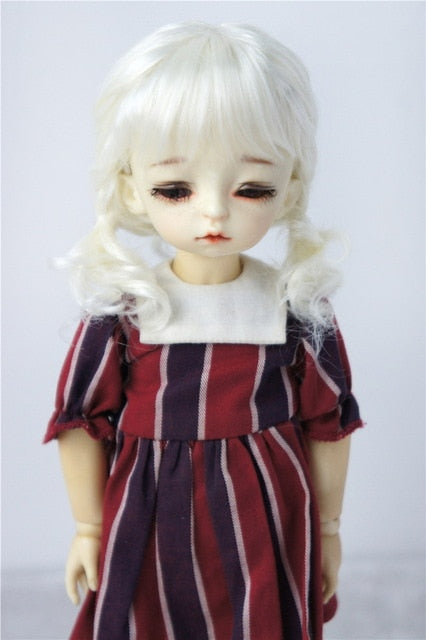 BJD Doll Wig, Synthetic mohair doll wig for 1/12 1/8 1/6 doll Size 4-5inch 5-6inch 6-7inch