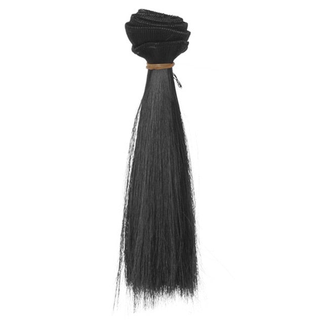 BJD Doll Wig, 1pc 25x100cm Ombre Color Doll Accessories Straight Synthetic
