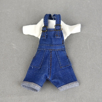 Denim Jeans Bib Pants 11.5 Barbie Doll Clothes Princess Outfits Blythe Doll Accessories 1/6
