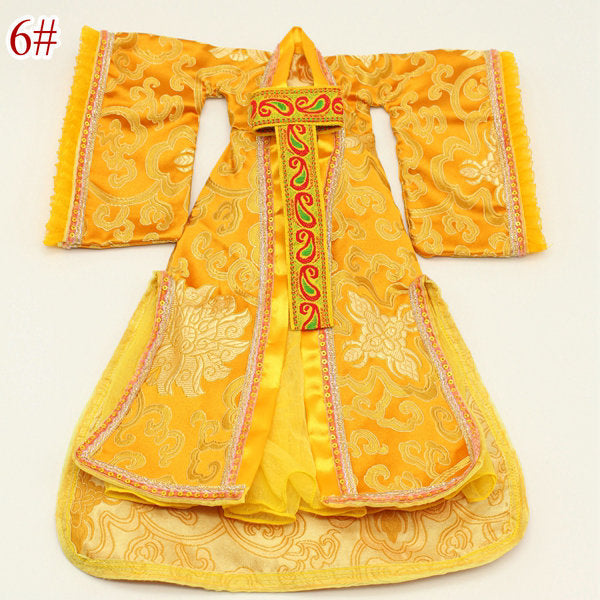 Handmade Chinese Ancient Costume HanFu Girl Dresses Doll Clothes for Barbie Kurhn 30cm 1/6 Bjd Doll Accessories Toys For Kids