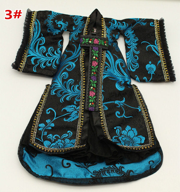Handmade Chinese Ancient Costume HanFu Girl Dresses Doll Clothes for Barbie Kurhn 30cm 1/6 Bjd Doll Accessories Toys For Kids