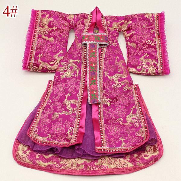 Handmade Chinese Ancient Costume HanFu Girl Dresses Doll Clothes for Barbie Kurhn 30cm 1/6 Bjd Doll Accessories Toys For Kids