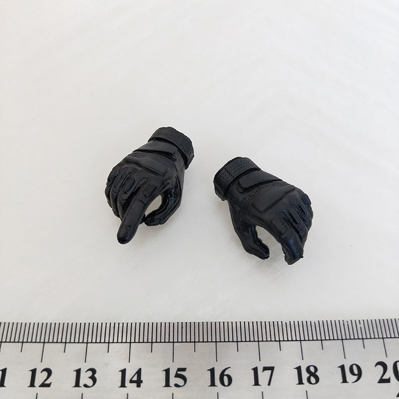 1/6 Scale Black Tactical Hand Types Hand Gloves Models for 12''Body DIY Accessories