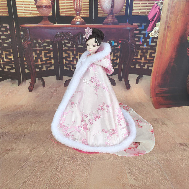 1/4 1/3 Chinese Style Cloak 30cm BJD Doll Clothes Cape Overcoat Mantle Big Hide Cover Clothing Outfit for Barbie Dolls Accessory