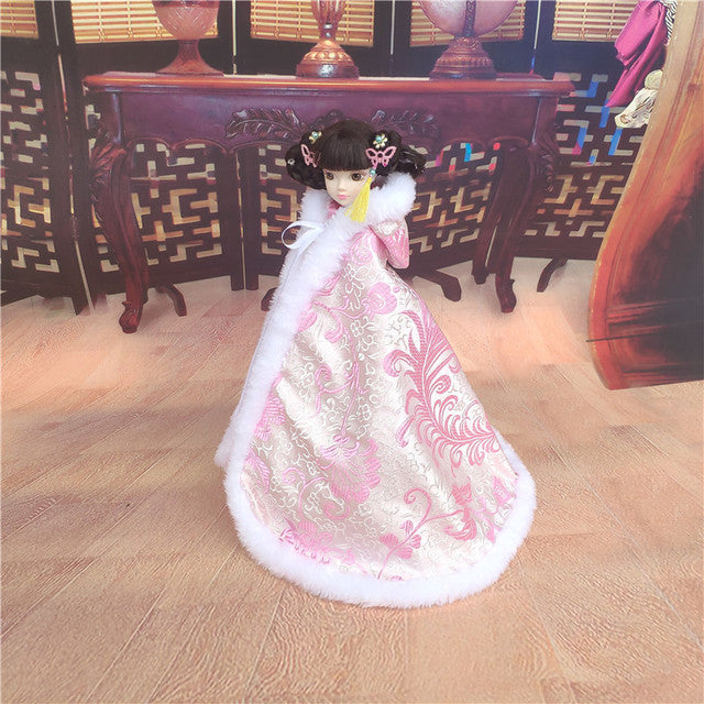 1/4 1/3 Chinese Style Cloak 30cm BJD Doll Clothes Cape Overcoat Mantle Big Hide Cover Clothing Outfit for Barbie Dolls Accessory