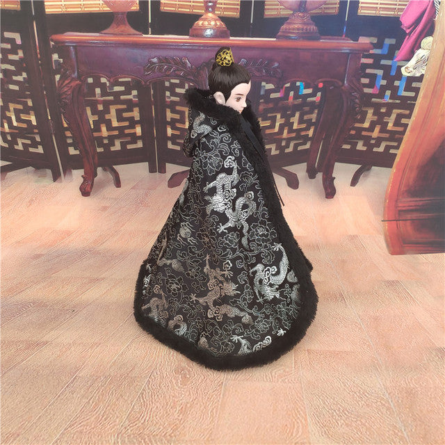 1/4 1/3 Chinese Style Cloak 30cm BJD Doll Clothes Cape Overcoat Mantle Big Hide Cover Clothing Outfit for Barbie Dolls Accessory