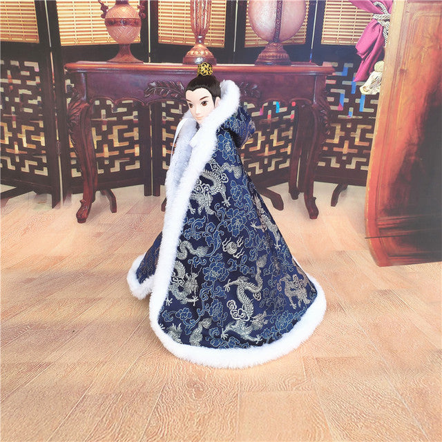 1/4 1/3 Chinese Style Cloak 30cm BJD Doll Clothes Cape Overcoat Mantle Big Hide Cover Clothing Outfit for Barbie Dolls Accessory