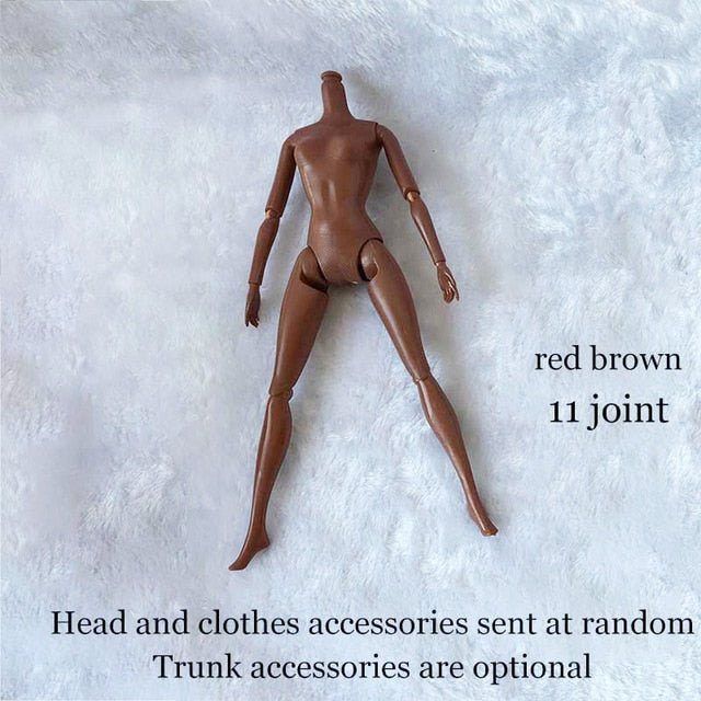 BJD 1/6 Nude Doll with Head Hair and Cloth 11 Joint 12 Joint Doll 29cm 1/6 Doll for Girl Gift Doll Accessories