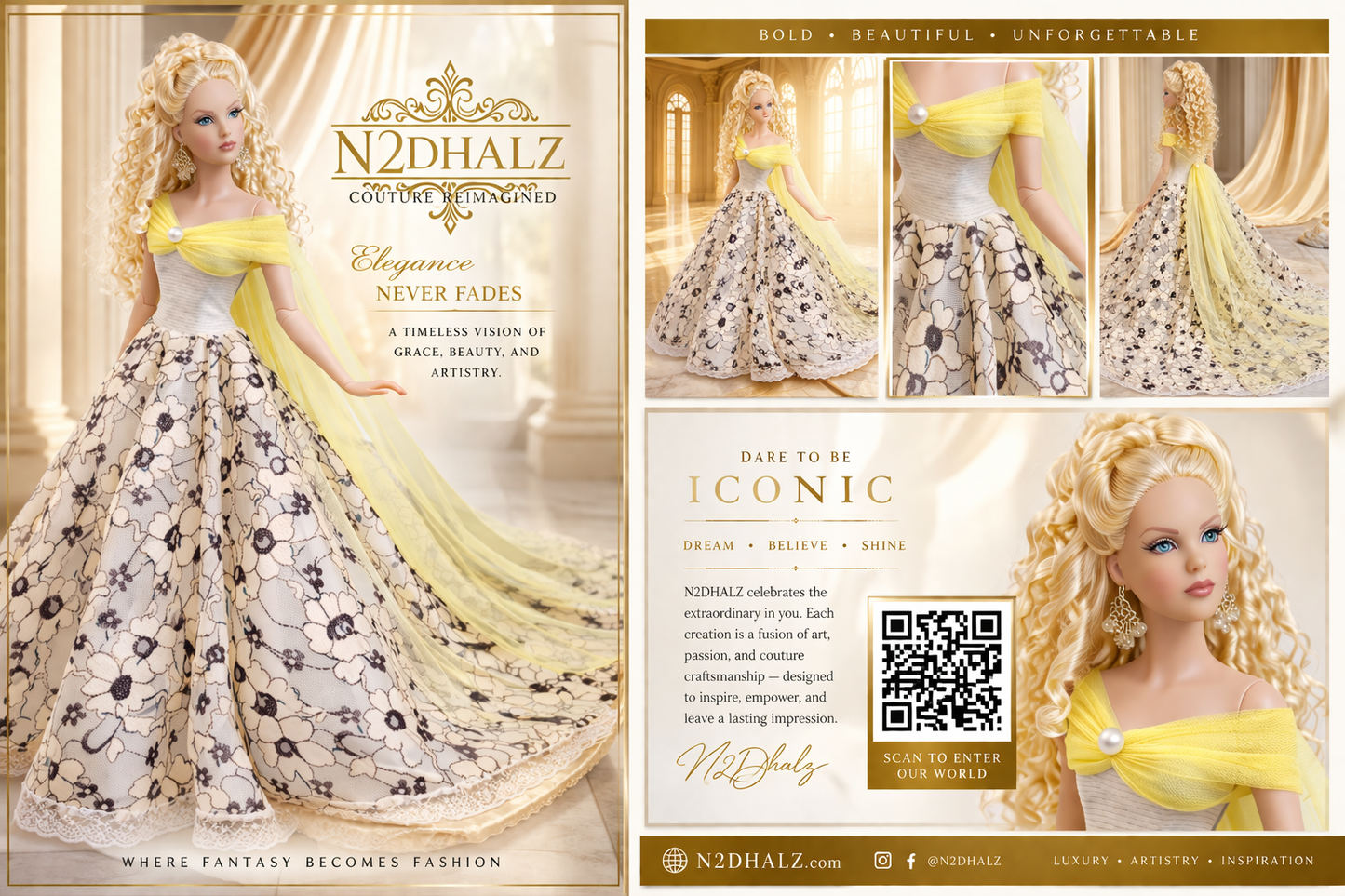 Elegant Flower Wedding Dress 