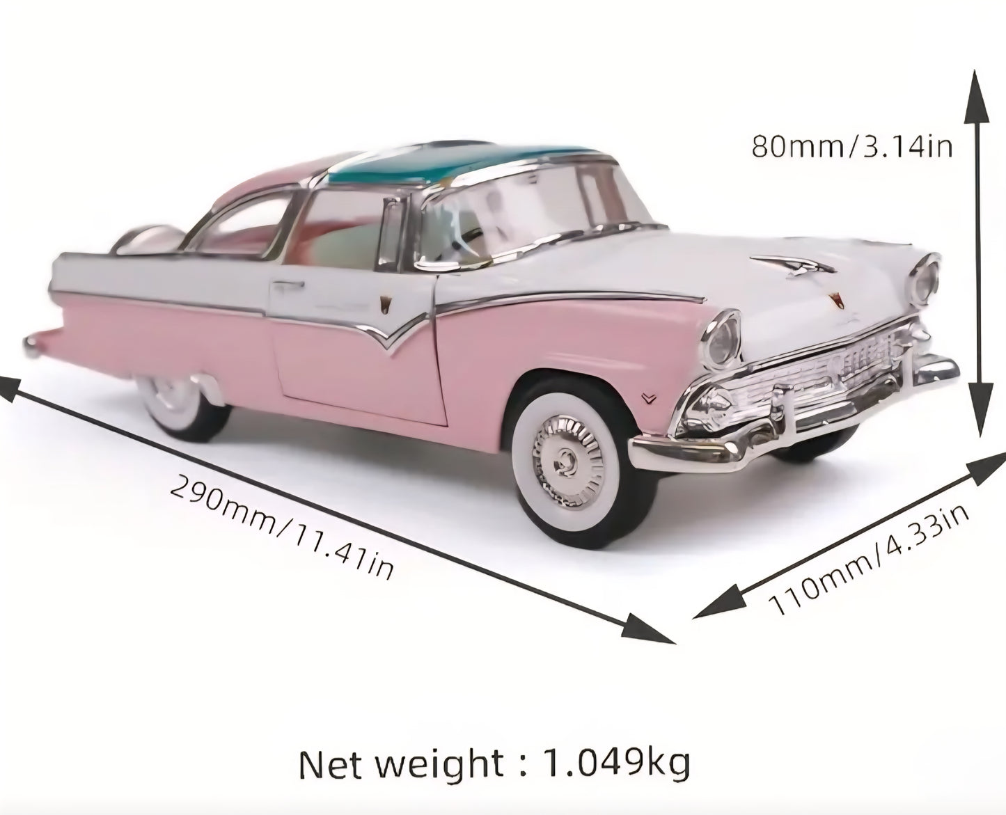 1955 Ford Crown Victoria The Icon of American Elegance -1:18 Scale Die-Cast Mod