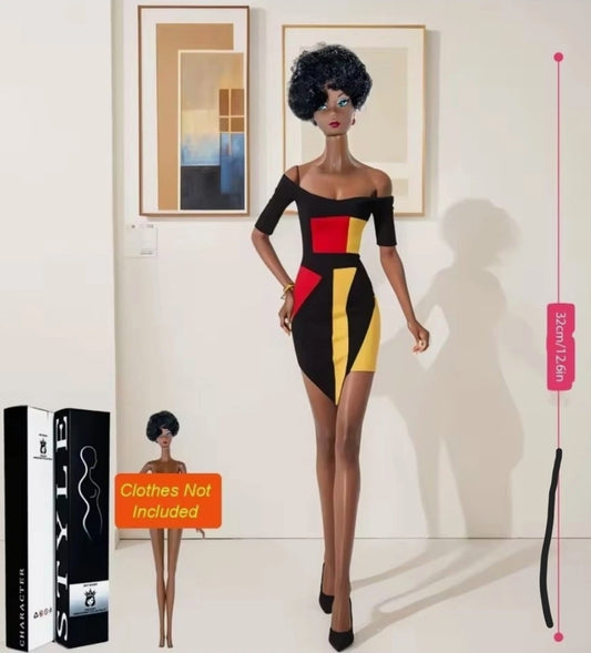 Gorgeous SuperModel: Black Hair 12.5" BJD (Copy)