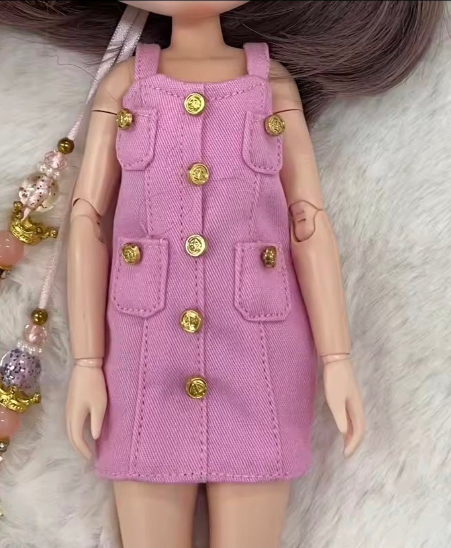 Pink Balmain Inspired Mini Dress