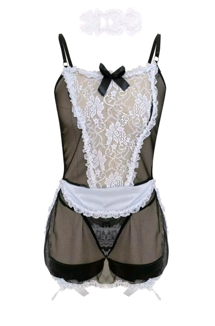 Cosplay French Maid Lingerie Outfit One Size Size