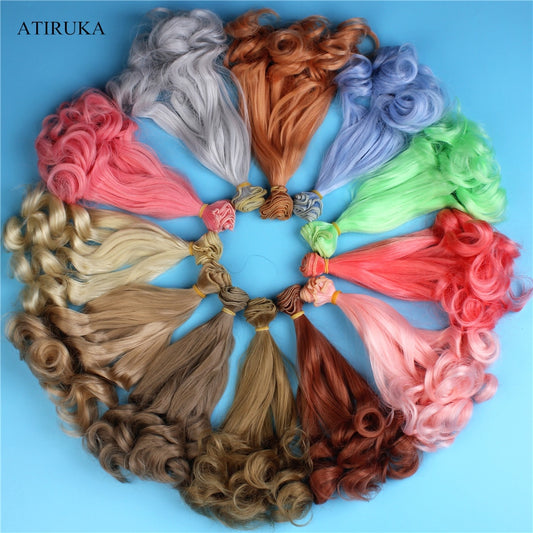 BJD Doll Wig DIY 1Piece 20*100cm for 1/3 1/4 1/6