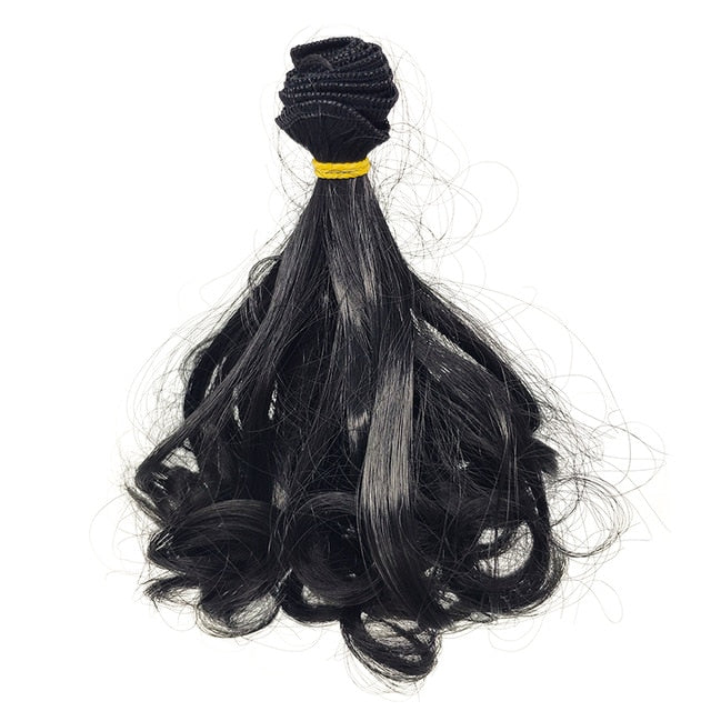 BJD Doll Wig 15*100cm Big Wave Russian Handmade Hair