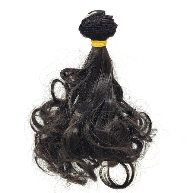 BJD Doll Wig 15*100cm Big Wave Russian Handmade Hair