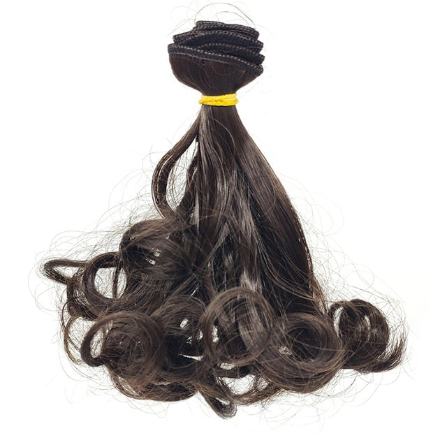 BJD Doll Wig 15*100cm Big Wave Russian Handmade Hair