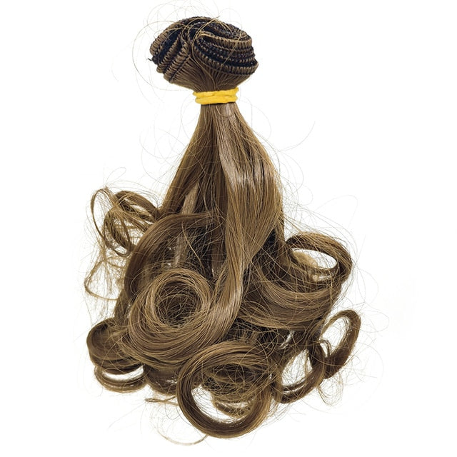 BJD Doll Wig 15*100cm Big Wave Russian Handmade Hair