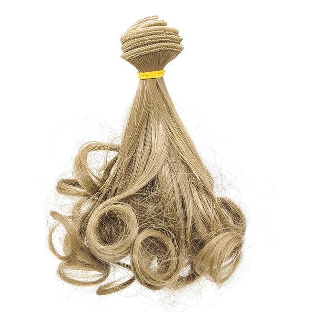BJD Doll Wig 15*100cm Big Wave Russian Handmade Hair