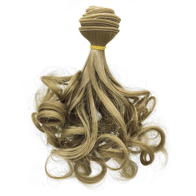 BJD Doll Wig 15*100cm Big Wave Russian Handmade Hair