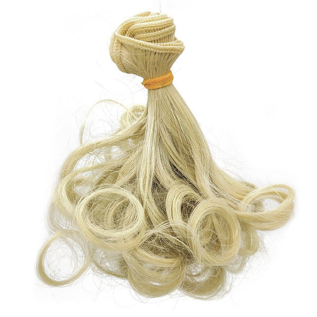 BJD Doll Wig 15*100cm Big Wave Russian Handmade Hair