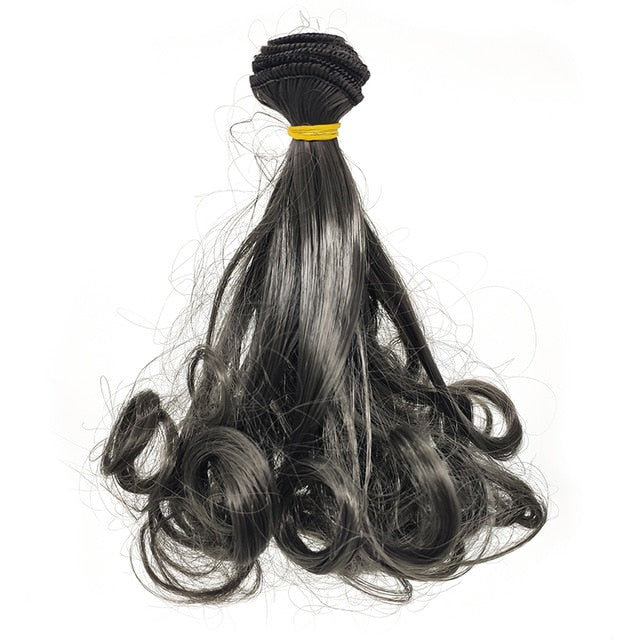 BJD Doll Wig 15*100cm Big Wave Russian Handmade Hair