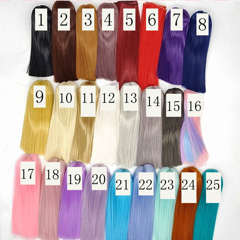 BJD Doll Wig, high temperature fiber hair BJD SD1/3 1/4 1/6 1/8 1/12 doll wig  instant noodles roll doll wig