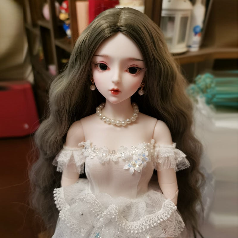 BJD Doll Wig, high temperature fiber hair BJD SD1/3 1/4 1/6 1/8 1/12 doll wig  instant noodles roll doll wig