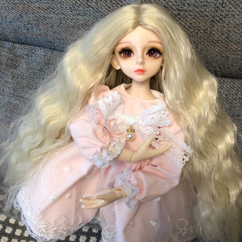 BJD Doll Wig, high temperature fiber hair BJD SD1/3 1/4 1/6 1/8 1/12 doll wig  instant noodles roll doll wig
