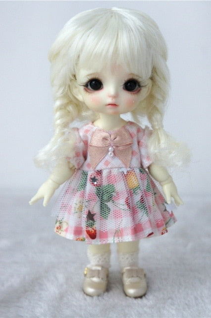 BJD Doll Wig, Synthetic mohair doll wig for 1/12 1/8 1/6 doll Size 4-5inch 5-6inch 6-7inch