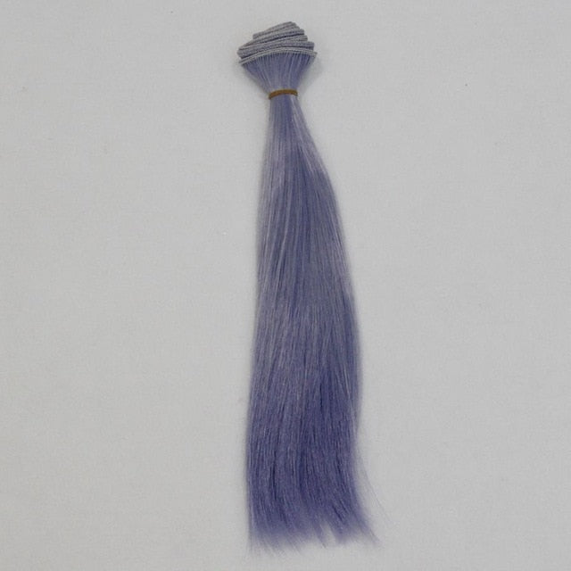 BJD Doll  Wig, 1pc 25x100cm Ombre Color Doll Accessories Straight Synthetic