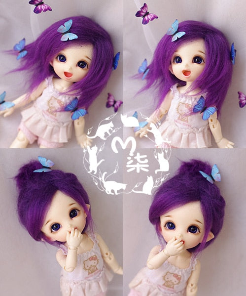 BJD Doll Wig, YSD, Deep Purple, 1/8  1/12
