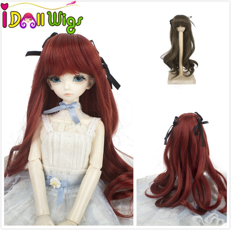 BJD Doll Wig, SD, 1/3 1/4, DIY wig 2 colors ponytail