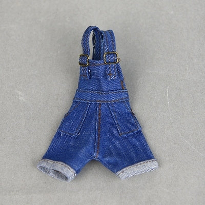 Denim Jeans Bib Pants 11.5 Barbie Doll Clothes Princess Outfits Blythe Doll Accessories 1/6
