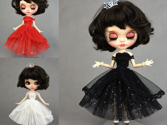 1:6 Fashion Lace Doll Dress for Blythe Clothes Outfits Princess Tutu Dresses Party Gown Vestidoes for Blyth 1/6 BJD Accessories