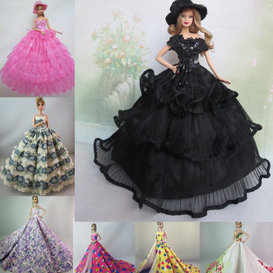 1/6 BJD Clothes For Barbie Clothes Fashion Wedding Dress For Barbie Doll Outfits Party Gown 11.5