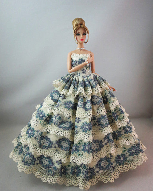1/6 BJD Clothes For Barbie Clothes Fashion Wedding Dress For Barbie Doll Outfits Party Gown 11.5